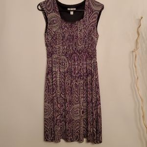 Dress Barn Purple Paisley Dress